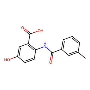 5-Hydroxy-2-[(3-methylbenzoyl)amino]benzoic acid structure