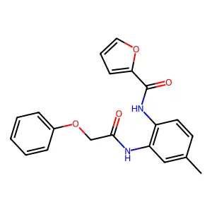 N-[4-methyl-2-[(2-phenoxyacetyl)amino]phenyl]furan-2-carboxamide structure
