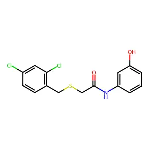 2-[(2,4-dichlorophenyl)methylsulfanyl]-N-(3-hydroxyphenyl)acetamide structure