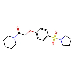 1-Piperidin-1-yl-2-(4-pyrrolidin-1-ylsulfonylphenoxy)ethanone structure