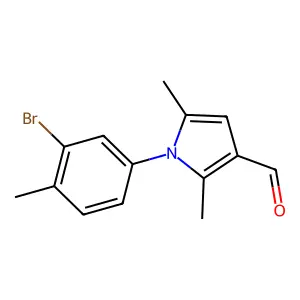1-(3-bromo-4-methylphenyl)-2,5-dimethyl-1H-pyrrole-3-carbaldehyde structure