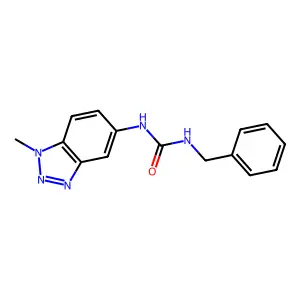 1-benzyl-3-(1-methyl-1H-benzotriazol-5-yl)urea structure