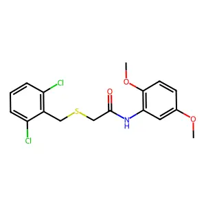 2-[(2,6-dichlorobenzyl)sulfanyl]-N-(2,5-dimethoxyphenyl)acetamide structure