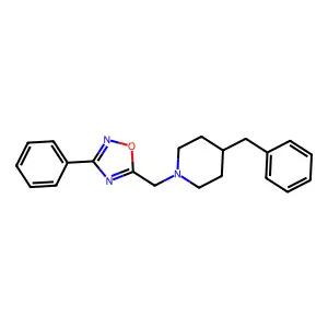 4-Benzyl-1-[(3-phenyl-1,2,4-oxadiazol-5-yl)methyl]piperidine structure