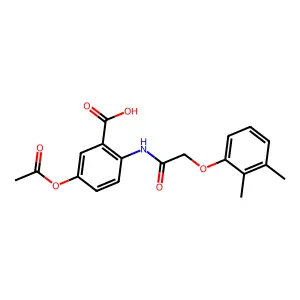 5-(Acetyloxy)-2-{[(2,3-dimethylphenoxy)acetyl]amino}benzoic acid structure