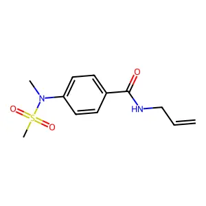 4-[methyl(methylsulfonyl)amino]-N-(prop-2-en-1-yl)benzamide structure