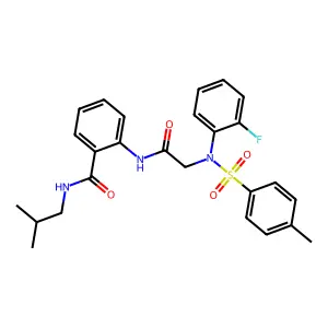 2-[[2-(2-fluoro-N-(4-methylphenyl)sulfonylanilino)acetyl]amino]-N-(2-methylpropyl)benzamide structure