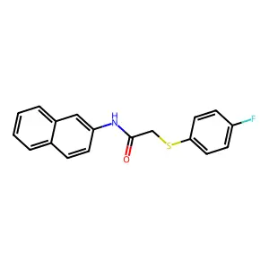 2-(4-fluorophenyl)sulfanyl-N-naphthalen-2-ylacetamide structure