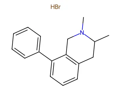 Isoquinoline, 1,2,3,4-tetrahydro-2,3-dimethyl-8-phenyl-, hydrobromide structure