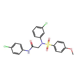 2-(3-chloro-N-(4-methoxyphenyl)sulfonylanilino)-N-(4-chlorophenyl)acetamide structure