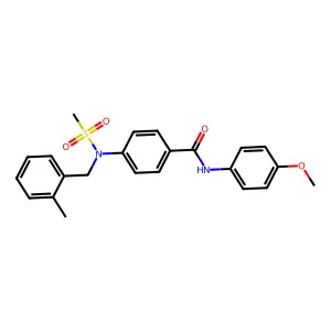N-(4-methoxyphenyl)-4-[(2-methylphenyl)methyl-methylsulfonylamino]benzamide structure