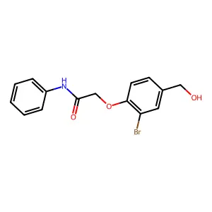 2-[2-bromo-4-(hydroxymethyl)phenoxy]-N-phenylacetamide structure
