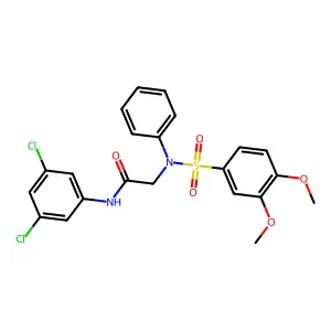 N-(3,5-dichlorophenyl)-2-(N-(3,4-dimethoxyphenyl)sulfonylanilino)acetamide structure