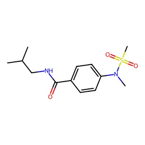 4-[methyl(methylsulfonyl)amino]-N-(2-methylpropyl)benzamide structure
