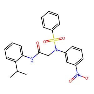 2-[N-(benzenesulfonyl)-3-nitroanilino]-N-(2-propan-2-ylphenyl)acetamide structure