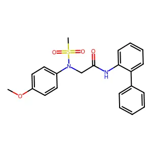 2-(4-methoxy-N-methylsulfonylanilino)-N-(2-phenylphenyl)acetamide structure