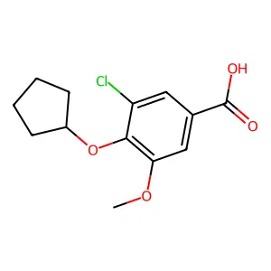 3-Chloro-4-(cyclopentyloxy)-5-methoxybenzoic acid structure