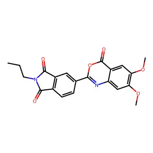 5-(6,7-Dimethoxy-4-oxo-3,1-benzoxazin-2-yl)-2-propylisoindole-1,3-dione structure
