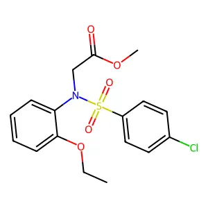 methyl N-[(4-chlorophenyl)sulfonyl]-N-(2-ethoxyphenyl)glycinate structure