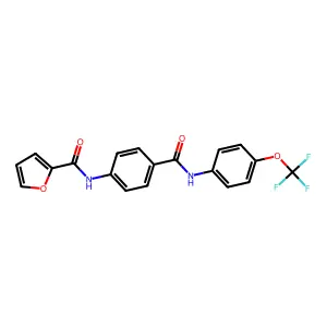 N-[4-[[4-(trifluoromethoxy)phenyl]carbamoyl]phenyl]furan-2-carboxamide structure