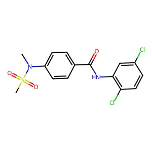 N-(2,5-dichlorophenyl)-4-[methyl(methylsulfonyl)amino]benzamide structure