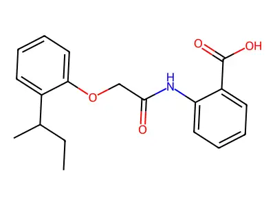 2-({[2-(Butan-2-yl)phenoxy]acetyl}amino)benzoic acid structure