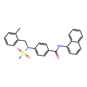 4-[(2-methylbenzyl)(methylsulfonyl)amino]-N-(naphthalen-1-yl)benzamide structure