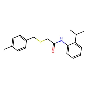 2-[(4-methylbenzyl)sulfanyl]-N-[2-(propan-2-yl)phenyl]acetamide structure