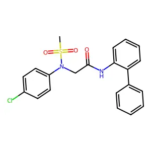 2-(4-chloro-N-methylsulfonylanilino)-N-(2-phenylphenyl)acetamide structure