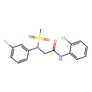 N-(2-chlorophenyl)-2-(3-fluoro-N-methylsulfonylanilino)acetamide structure