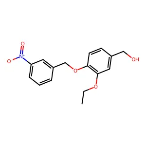 {3-Ethoxy-4-[(3-nitrobenzyl)oxy]phenyl}methanol structure