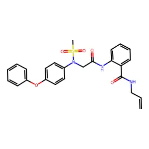 2-[[2-(N-methylsulfonyl-4-phenoxyanilino)acetyl]amino]-N-prop-2-enylbenzamide structure