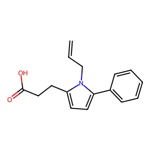 3-[5-phenyl-1-(prop-2-en-1-yl)-1H-pyrrol-2-yl]propanoic acid structure