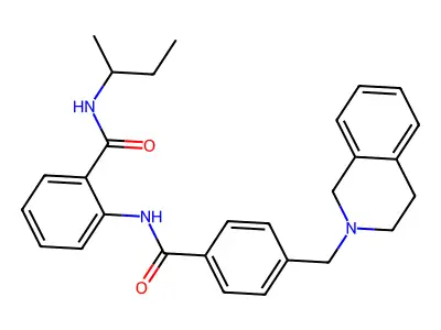 N-(butan-2-yl)-2-({[4-(3,4-dihydroisoquinolin-2(1H)-ylmethyl)phenyl]carbonyl}amino)benzamide structure