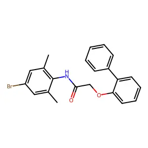 N-(4-bromo-2,6-dimethylphenyl)-2-(2-phenylphenoxy)acetamide structure