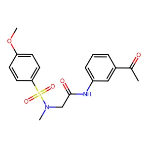 N-(3-acetylphenyl)-2-[(4-methoxyphenyl)sulfonyl-methylamino]acetamide structure