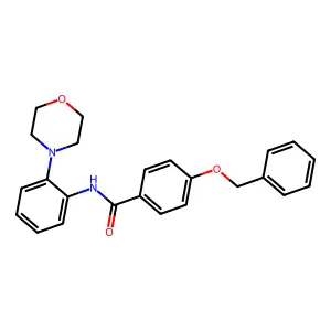 N-(2-morpholin-4-ylphenyl)-4-phenylmethoxybenzamide structure