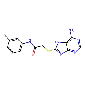 2-[(6-amino-7H-purin-8-yl)sulfanyl]-N-(3-methylphenyl)acetamide structure