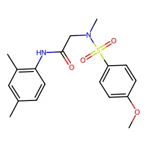 N-(2,4-dimethylphenyl)-2-[(4-methoxyphenyl)sulfonyl-methylamino]acetamide structure