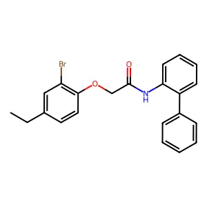 2-(2-bromo-4-ethylphenoxy)-N-(2-phenylphenyl)acetamide structure