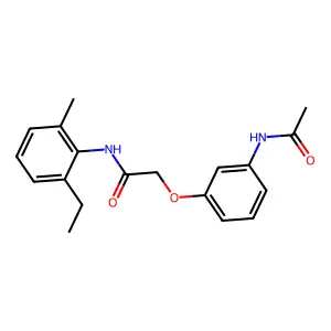 2-(3-acetamidophenoxy)-N-(2-ethyl-6-methylphenyl)acetamide structure