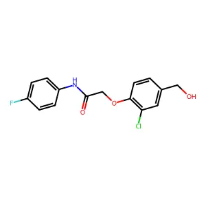 2-[2-chloro-4-(hydroxymethyl)phenoxy]-N-(4-fluorophenyl)acetamide structure