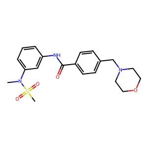 N-[3-[methyl(methylsulfonyl)amino]phenyl]-4-(morpholin-4-ylmethyl)benzamide structure