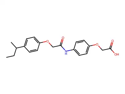 [4-({[4-(Butan-2-yl)phenoxy]acetyl}amino)phenoxy]acetic acid structure