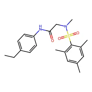 N-(4-ethylphenyl)-2-[methyl-(2,4,6-trimethylphenyl)sulfonylamino]acetamide structure