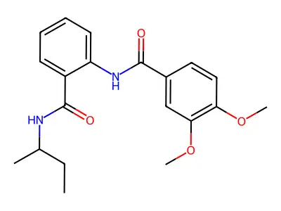 N-[2-(butan-2-ylcarbamoyl)phenyl]-3,4-dimethoxybenzamide structure