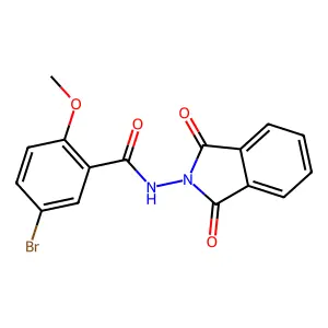 5-bromo-N-(1,3-dioxoisoindol-2-yl)-2-methoxybenzamide structure