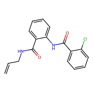 2-[(2-chlorobenzoyl)amino]-N-prop-2-enylbenzamide structure