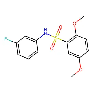 N-(3-fluorophenyl)-2,5-dimethoxybenzenesulfonamide structure