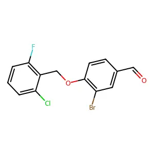 3-Bromo-4-[(2-chloro-6-fluorobenzyl)oxy]benzaldehyde structure